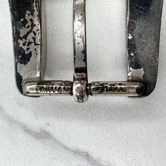 Vintage 1993 Silver Tone Simple Western Style Belt Buckle - Picture 8 of 10